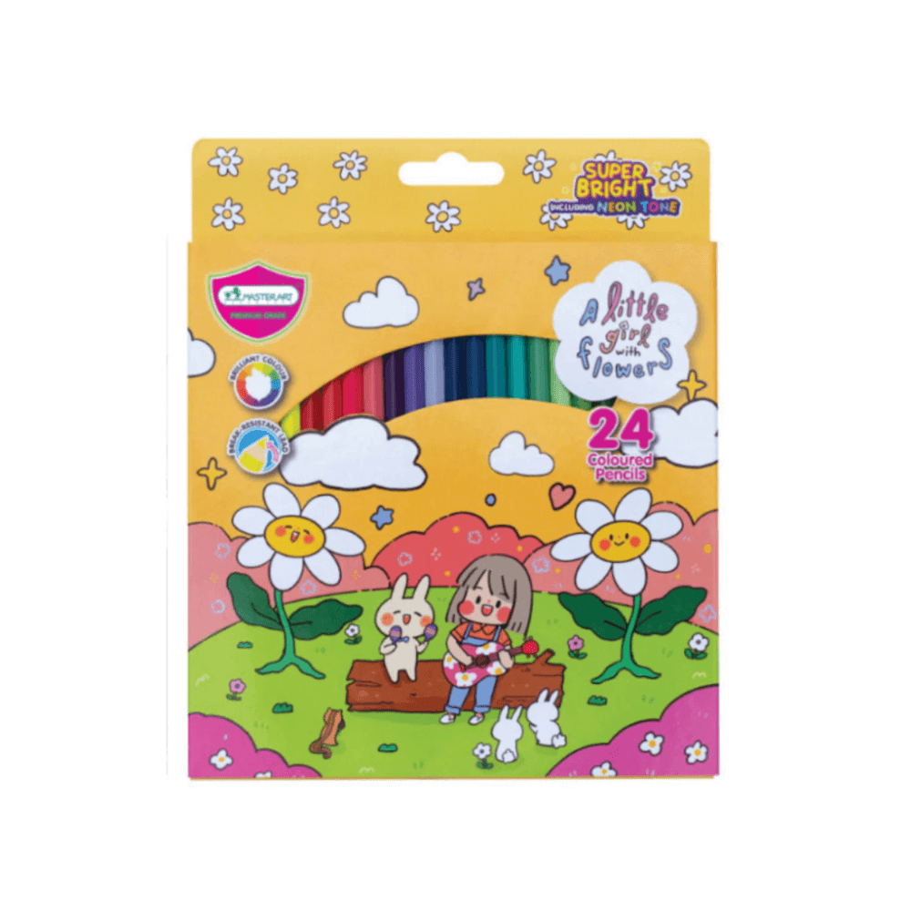 สีไม้หัวเดียวแท่งเล็ก Master art 24 สี